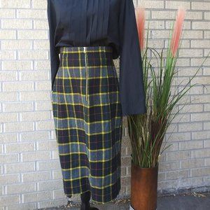 Zara Basic Plaid Zip-up Pencil Skirt